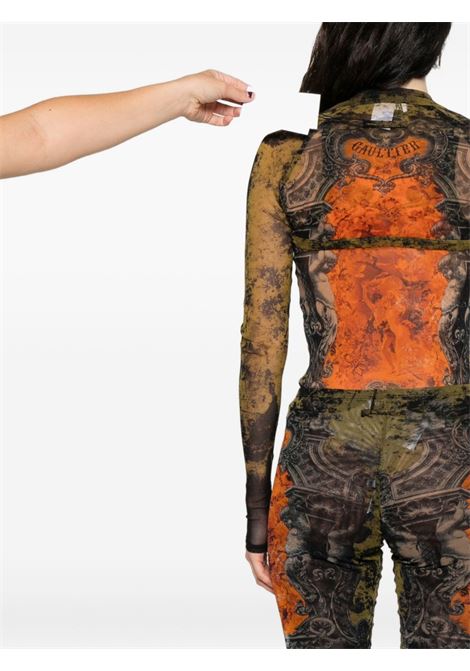 coprispalle mesh printed médaillon donna multicolor JEAN PAUL GAULTIER | 25/03-W-TO303-M006P004115
